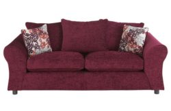 HOME New Clara Large Fabric Sofa - Plum